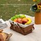 Double Handle Woodchip Basket with Liner - Perfect as Toy Organizer, Storing Fresh Fruits or Safeguarding Your Must-Have Beach Essentials for Unforgettable Holidays or Picnic Parties